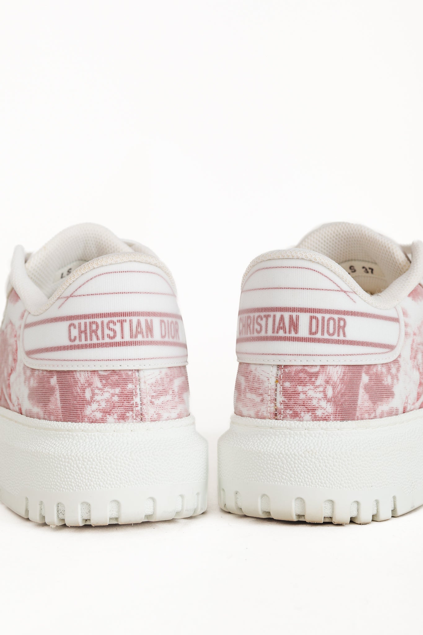 Dior Addict Framboise Toile de Jouy Neoprene Low-Top Sneakers