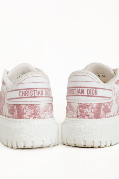 Dior Addict Framboise Toile de Jouy Neoprene Low-Top Sneakers