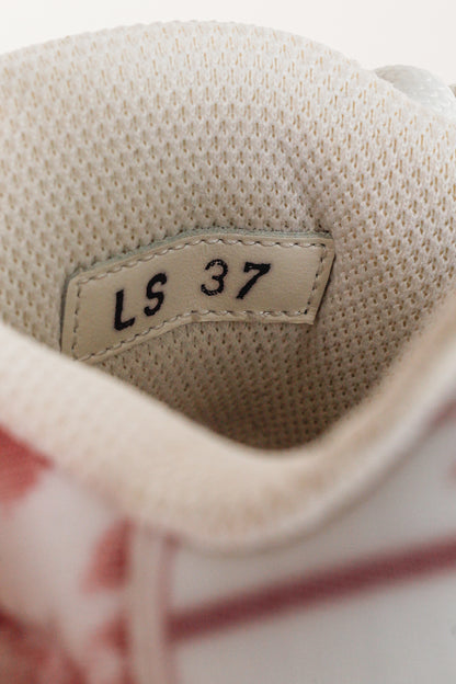Dior Addict Framboise Toile de Jouy Neoprene Low-Top Sneakers