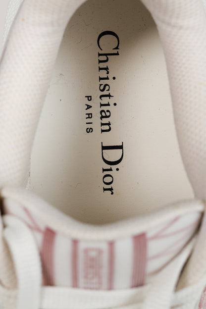 Dior Addict Framboise Toile de Jouy Neoprene Low-Top Sneakers
