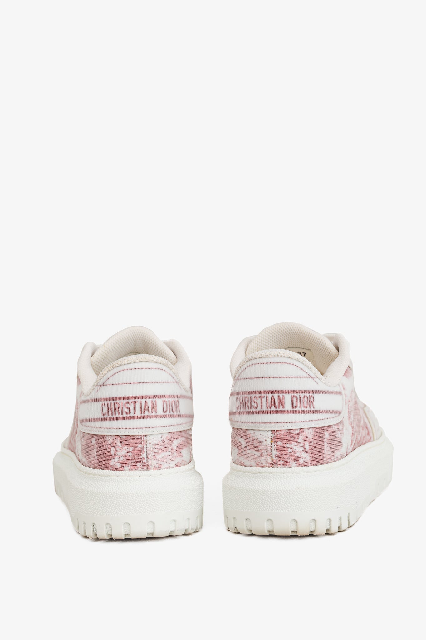 Dior Addict Framboise Toile de Jouy Neoprene Low-Top Sneakers