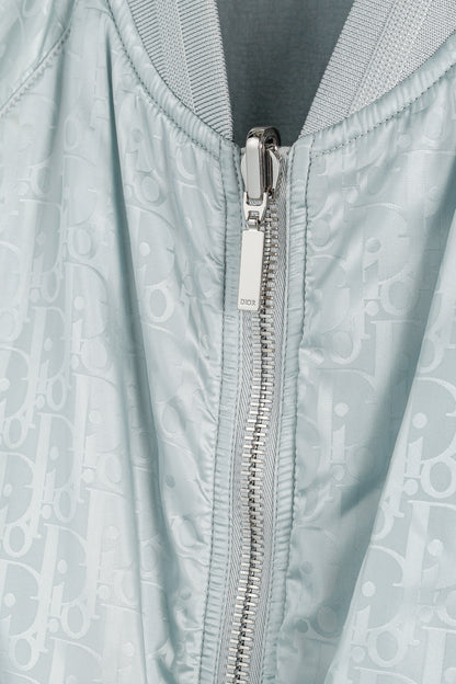 Dior Reversible Gray Oblique Nylon Bomber Jacket