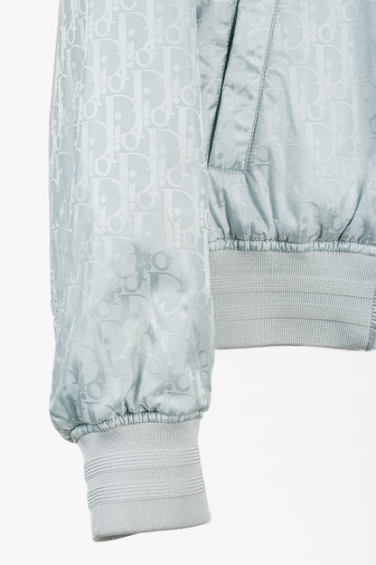 Dior Reversible Gray Oblique Nylon Bomber Jacket