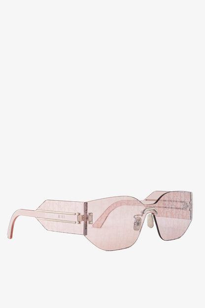 Christian Dior DiorClub M6U Pink Monogram Shield Sunglasses