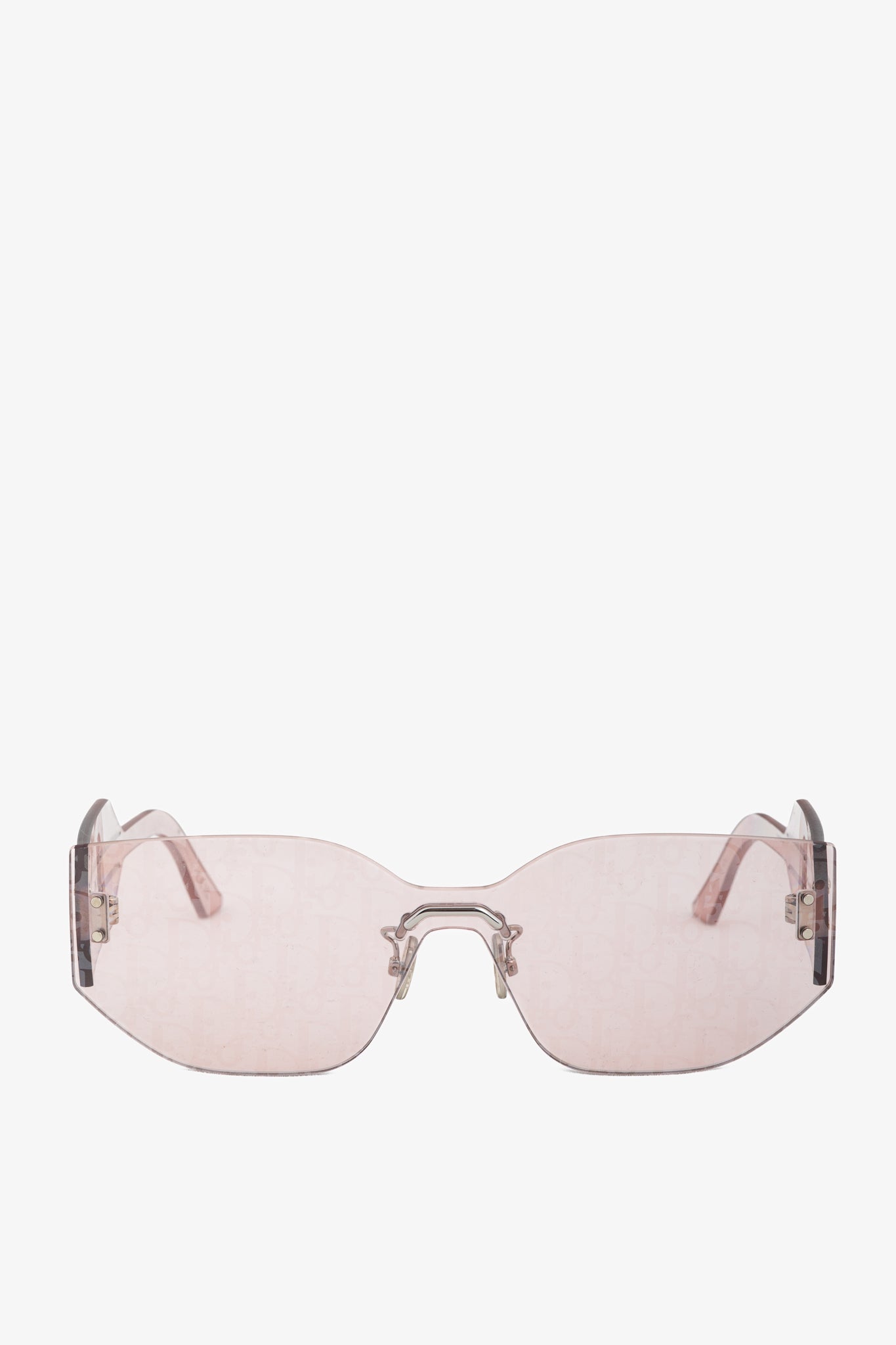 Christian Dior DiorClub M6U Pink Monogram Shield Sunglasses