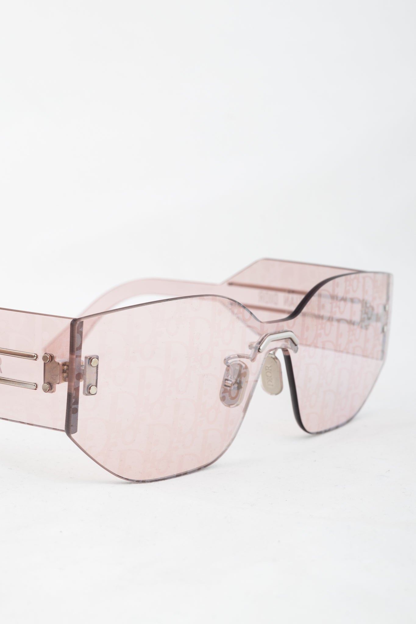 Christian Dior DiorClub M6U Pink Monogram Shield Sunglasses