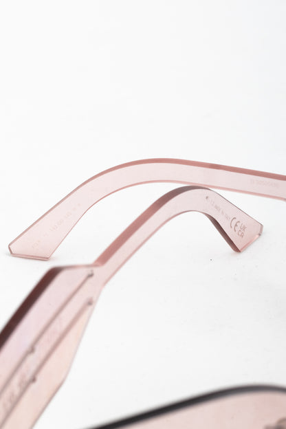 Christian Dior DiorClub M6U Pink Monogram Shield Sunglasses