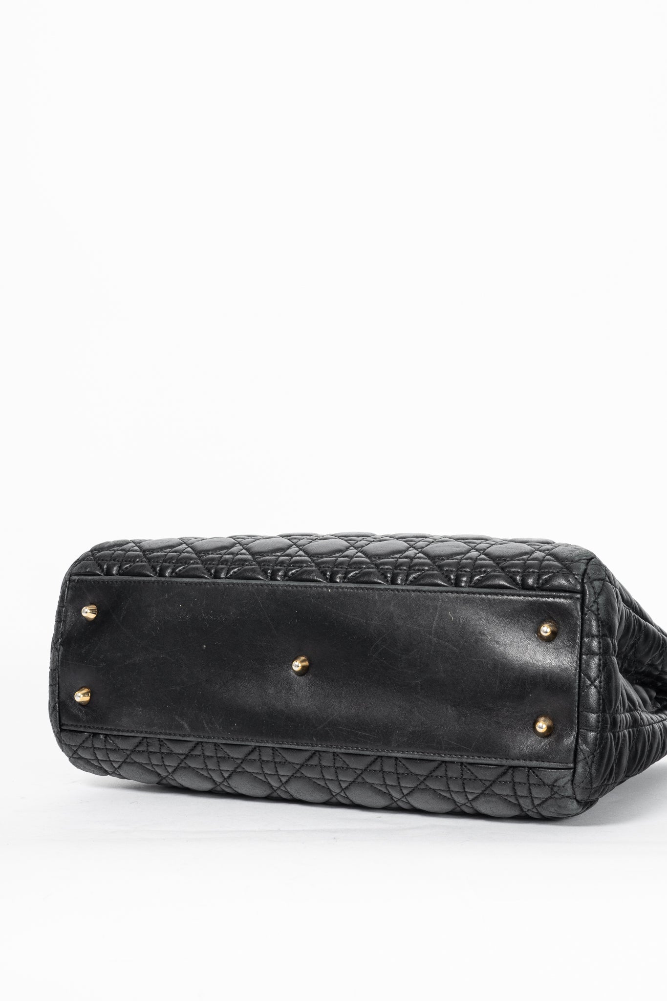 Christian Dior Lady Dior Black Cannage Lambskin Tote