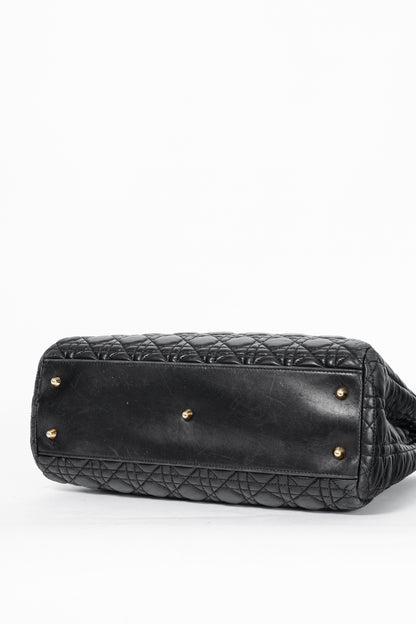 Christian Dior Lady Dior Black Cannage Lambskin Tote