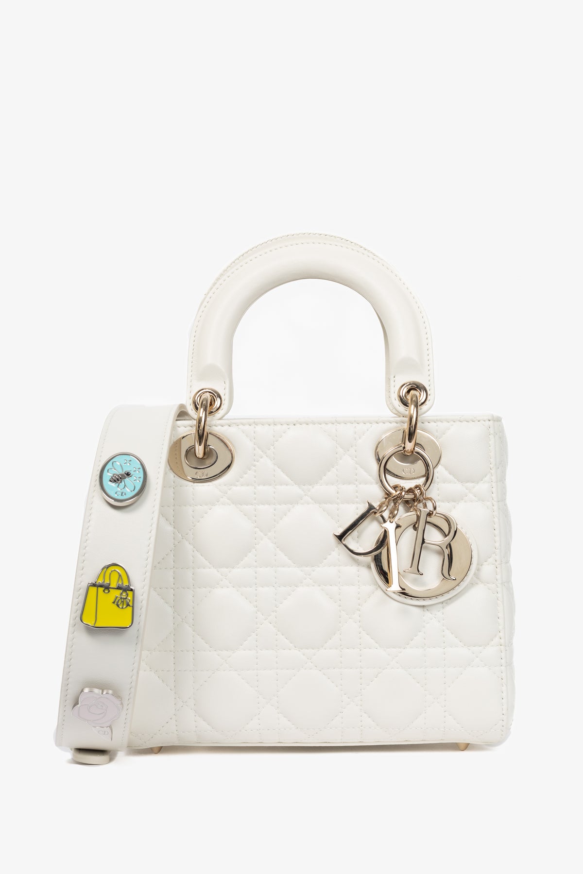 Christian Dior Lady Dior White Cannage Leather Tote