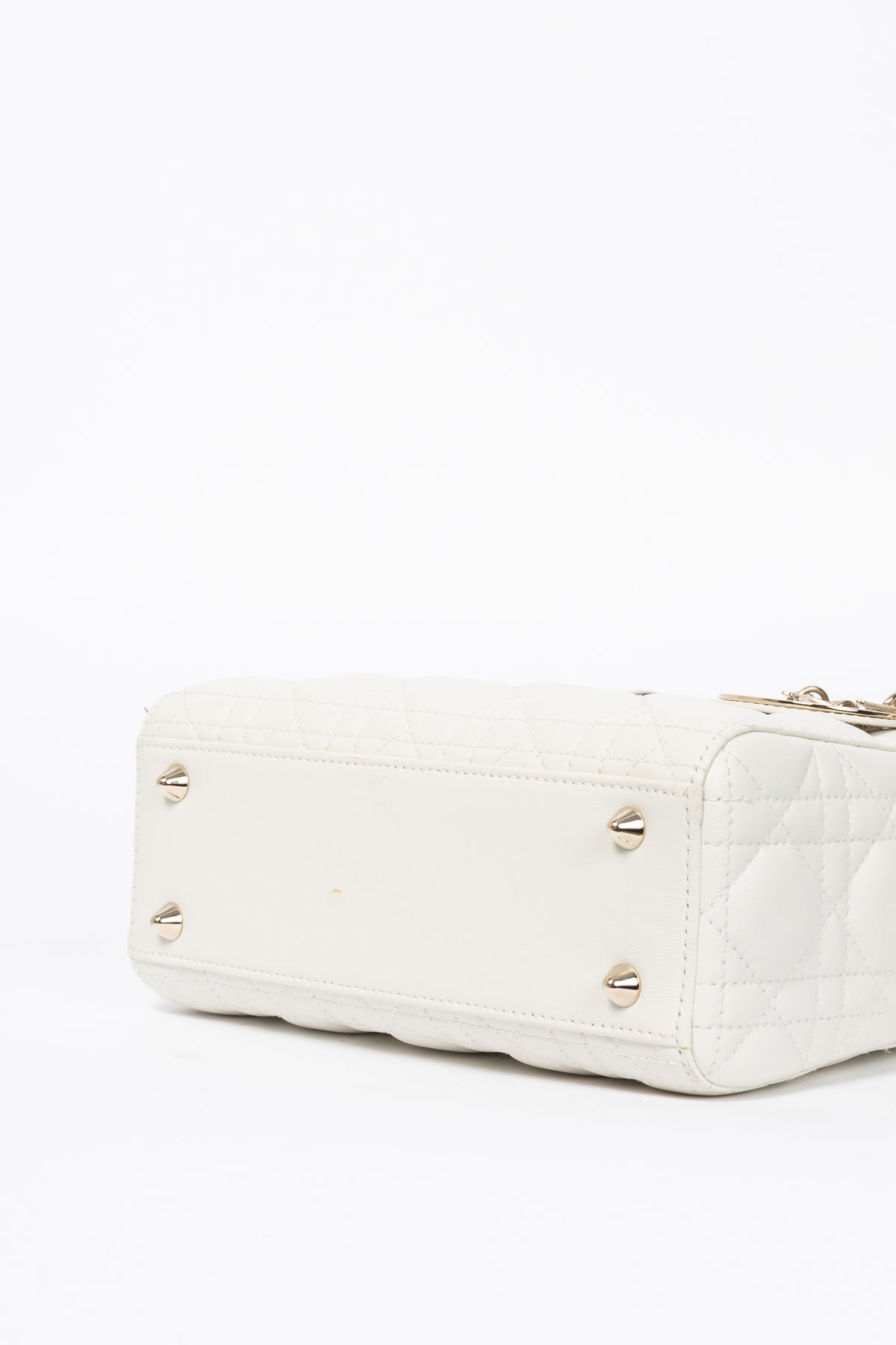 Christian Dior Lady Dior White Cannage Leather Tote
