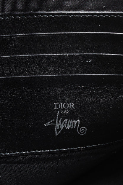 Dior X Shawn Stussy AW/20 Black Pebbled Leather Large Clutch