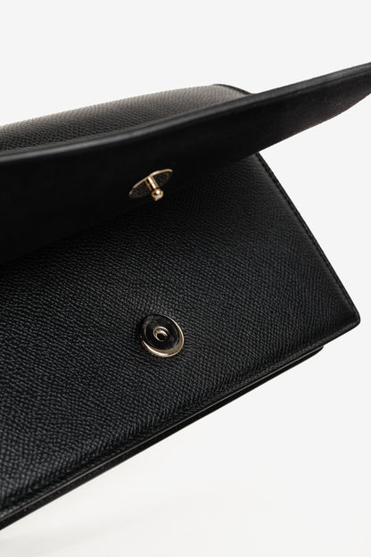 Christian Dior 30 Montaigne Black Leather 2-in-1 Pouch