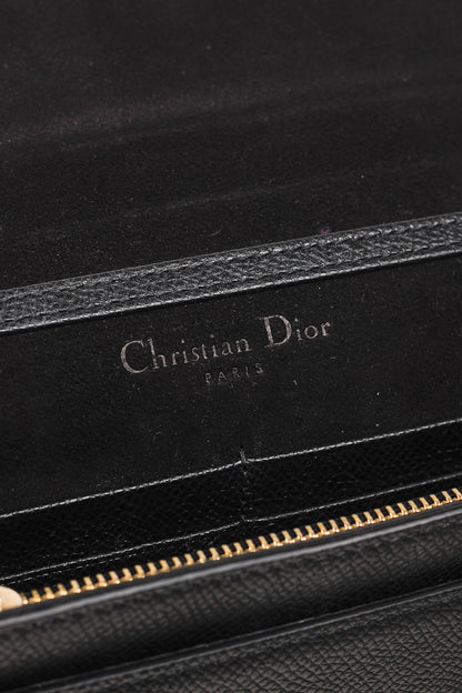Christian Dior 30 Montaigne Black Leather 2-in-1 Pouch