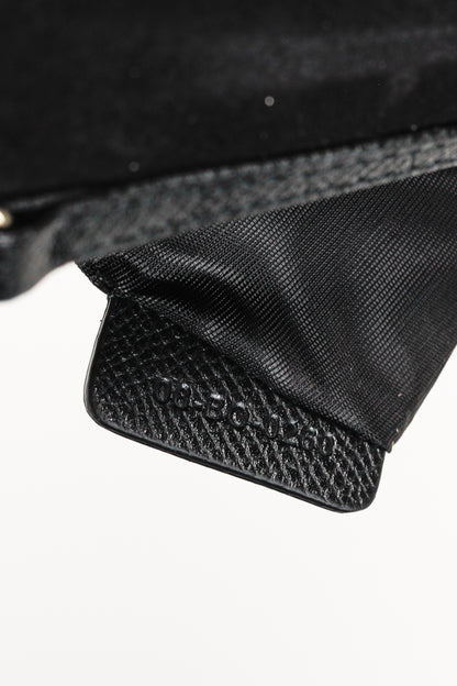 Christian Dior 30 Montaigne Black Leather 2-in-1 Pouch
