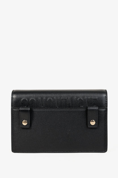 Christian Dior 30 Montaigne Black Leather 2-in-1 Pouch