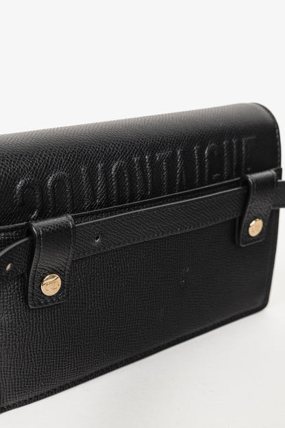Christian Dior 30 Montaigne Black Leather 2-in-1 Pouch