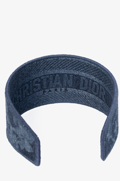 Christian Dior Blue Toile de Jouy Denim Headband