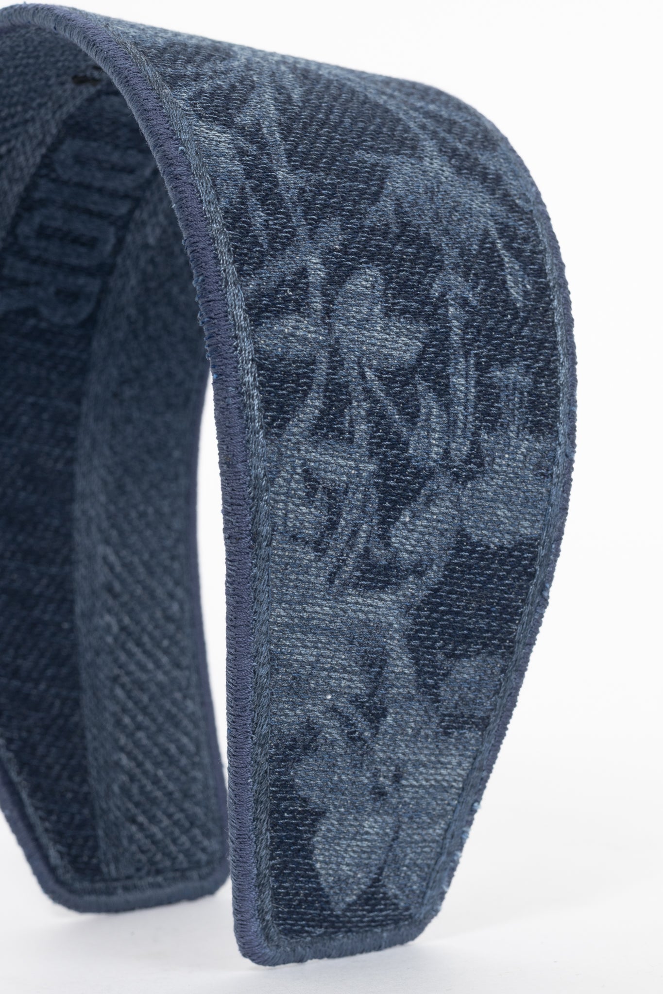 Christian Dior Blue Toile de Jouy Denim Headband