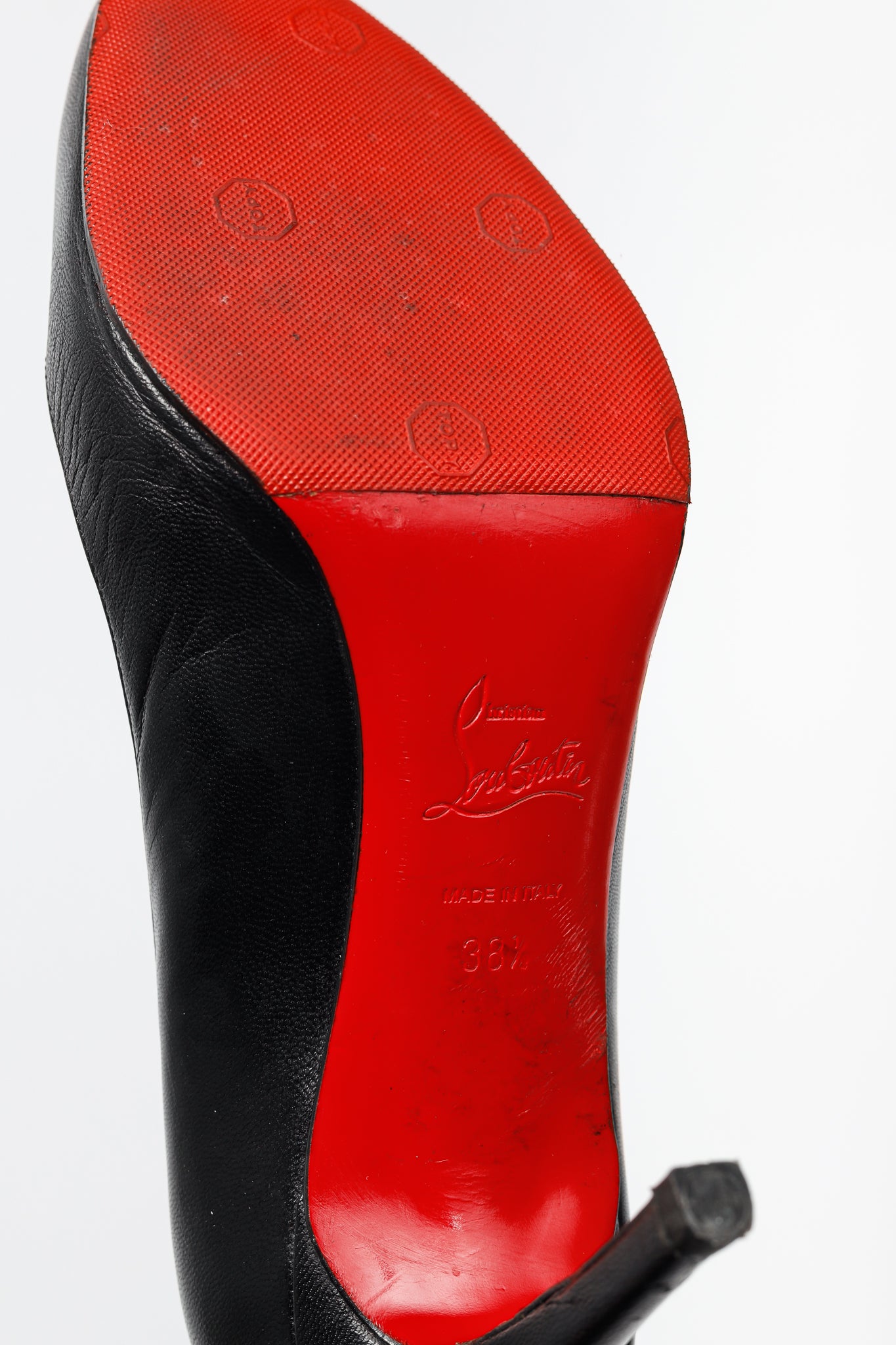 Christian Louboutin Simple Black Leather Pumps