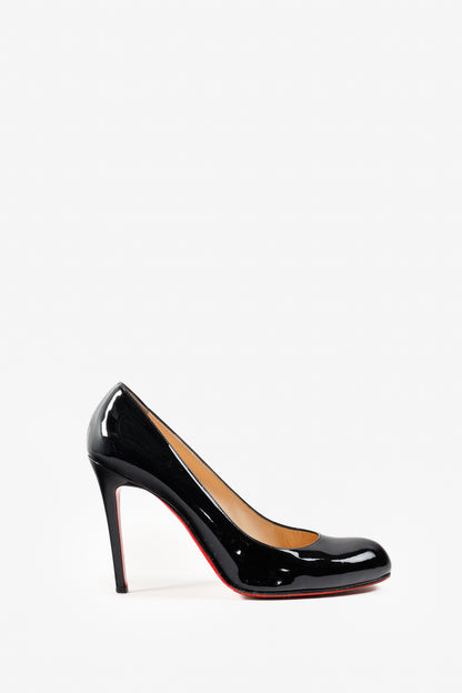 Christian Louboutin Black Patent Calf Leather Pumps