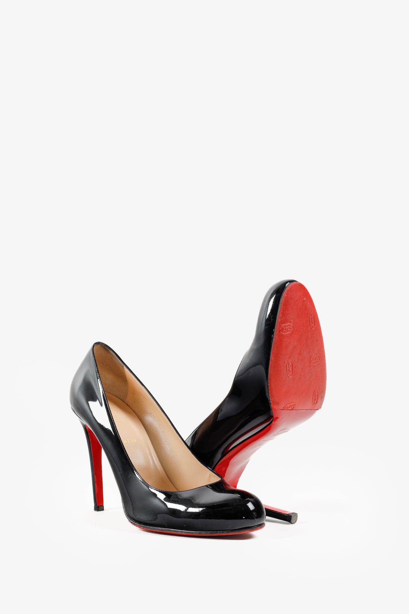 Christian Louboutin Black Patent Calf Leather Pumps