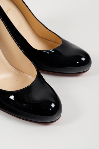 Christian Louboutin Black Patent Calf Leather Pumps