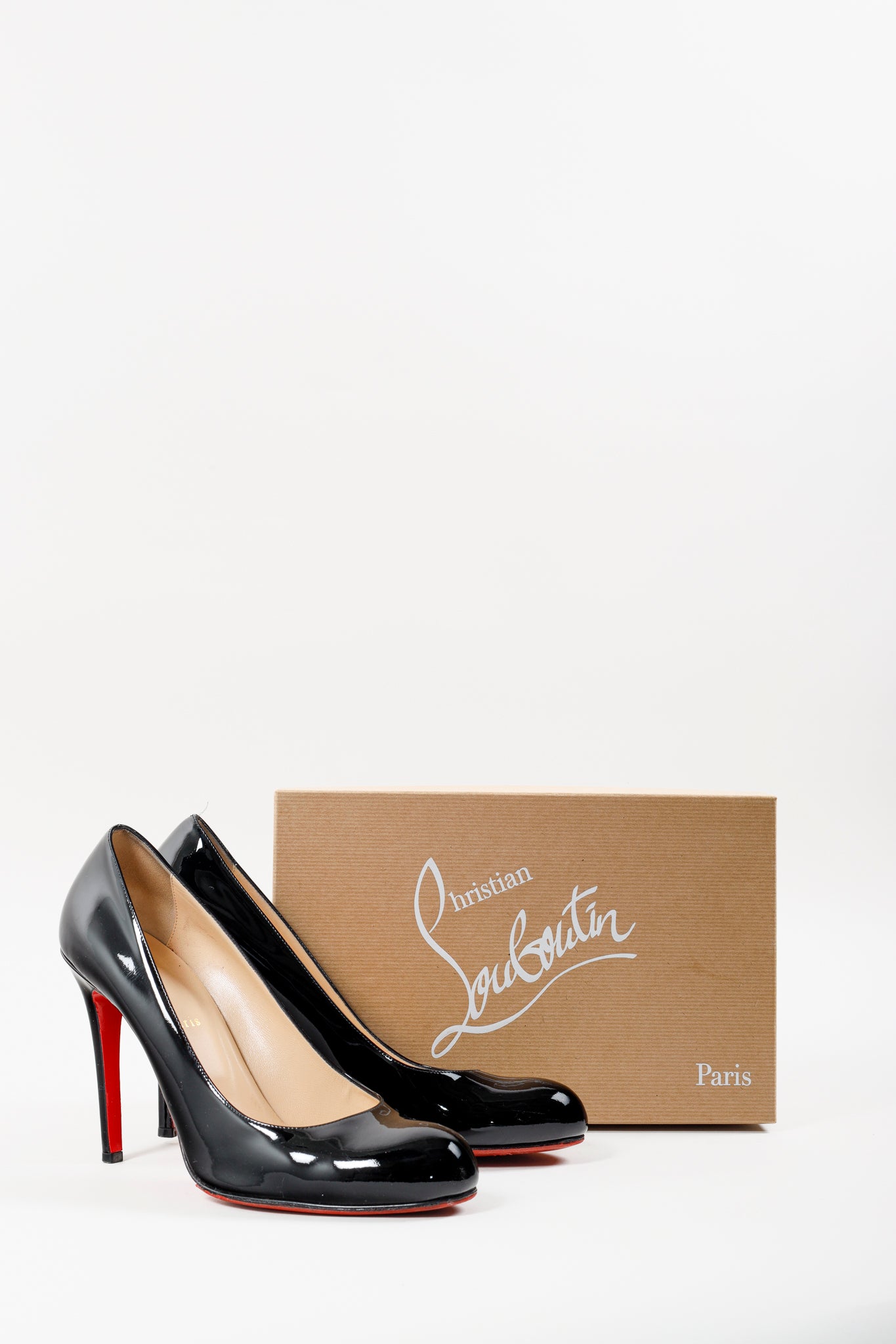 Christian Louboutin Black Patent Calf Leather Pumps