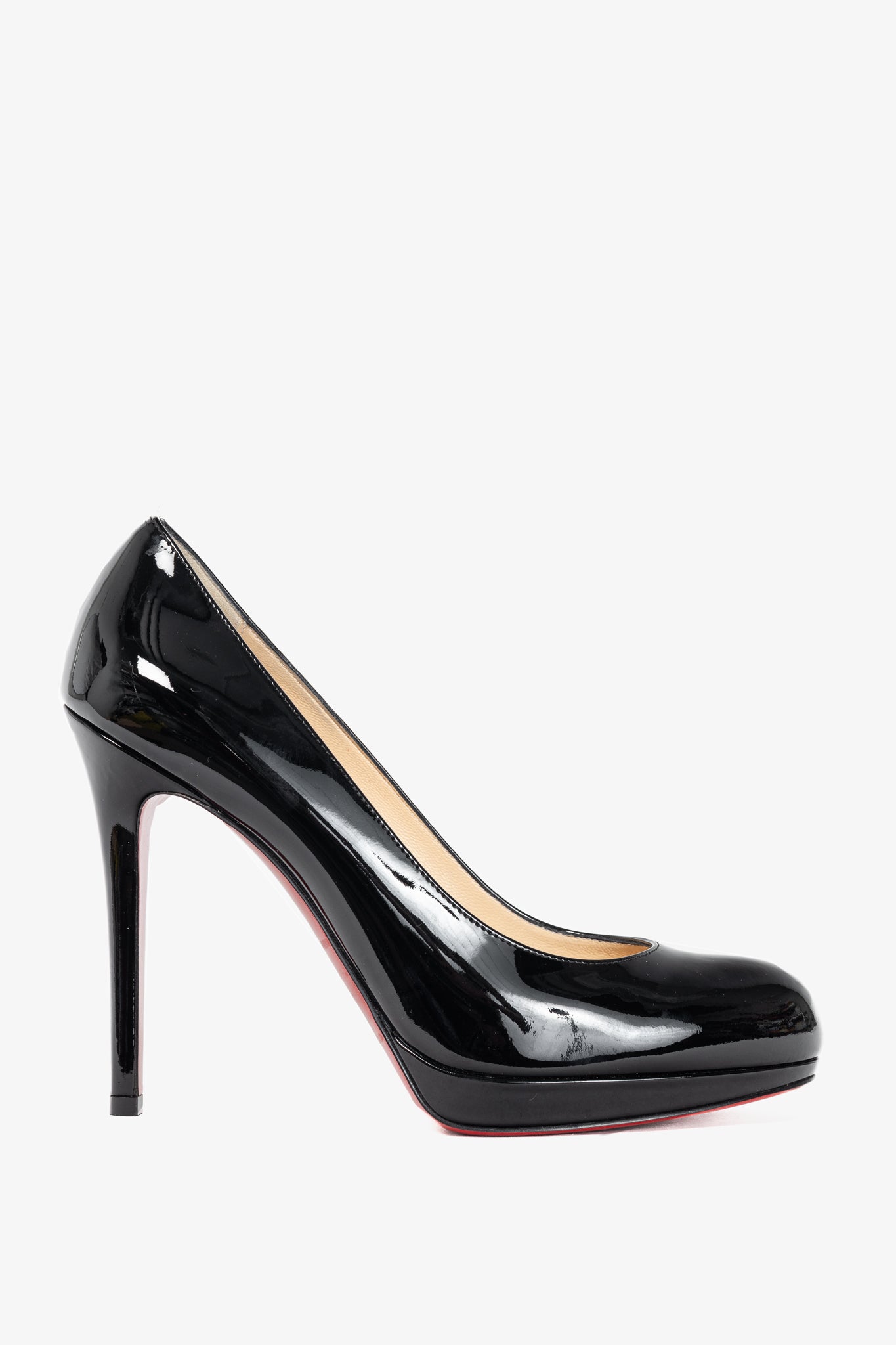 Christian Louboutin New Simple 120 Black Patent Calf Leather Pumps