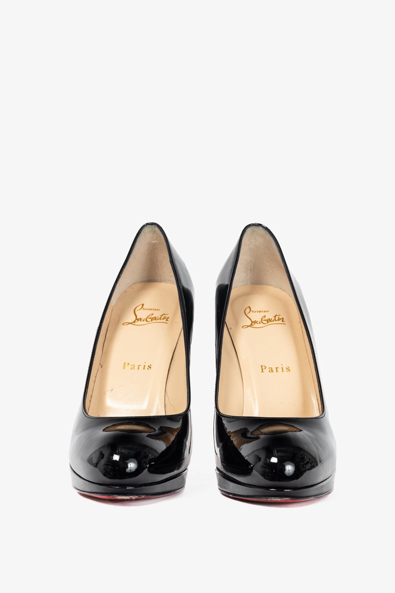 Christian Louboutin New Simple 120 Black Patent Calf Leather Pumps