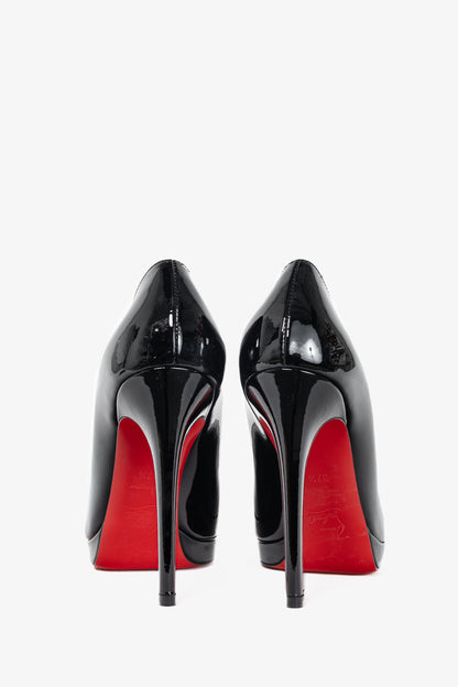 Christian Louboutin New Simple 120 Black Patent Calf Leather Pumps