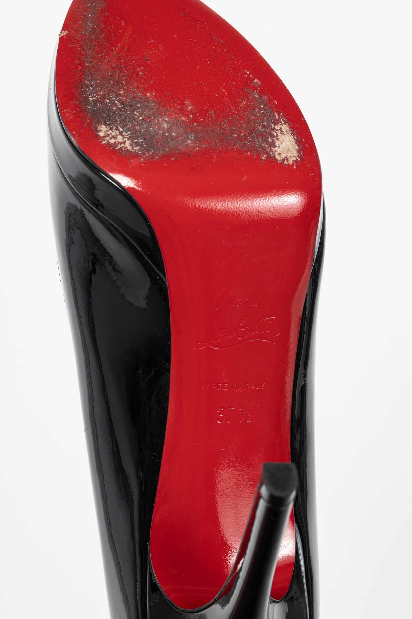 Christian Louboutin New Simple 120 Black Patent Calf Leather Pumps