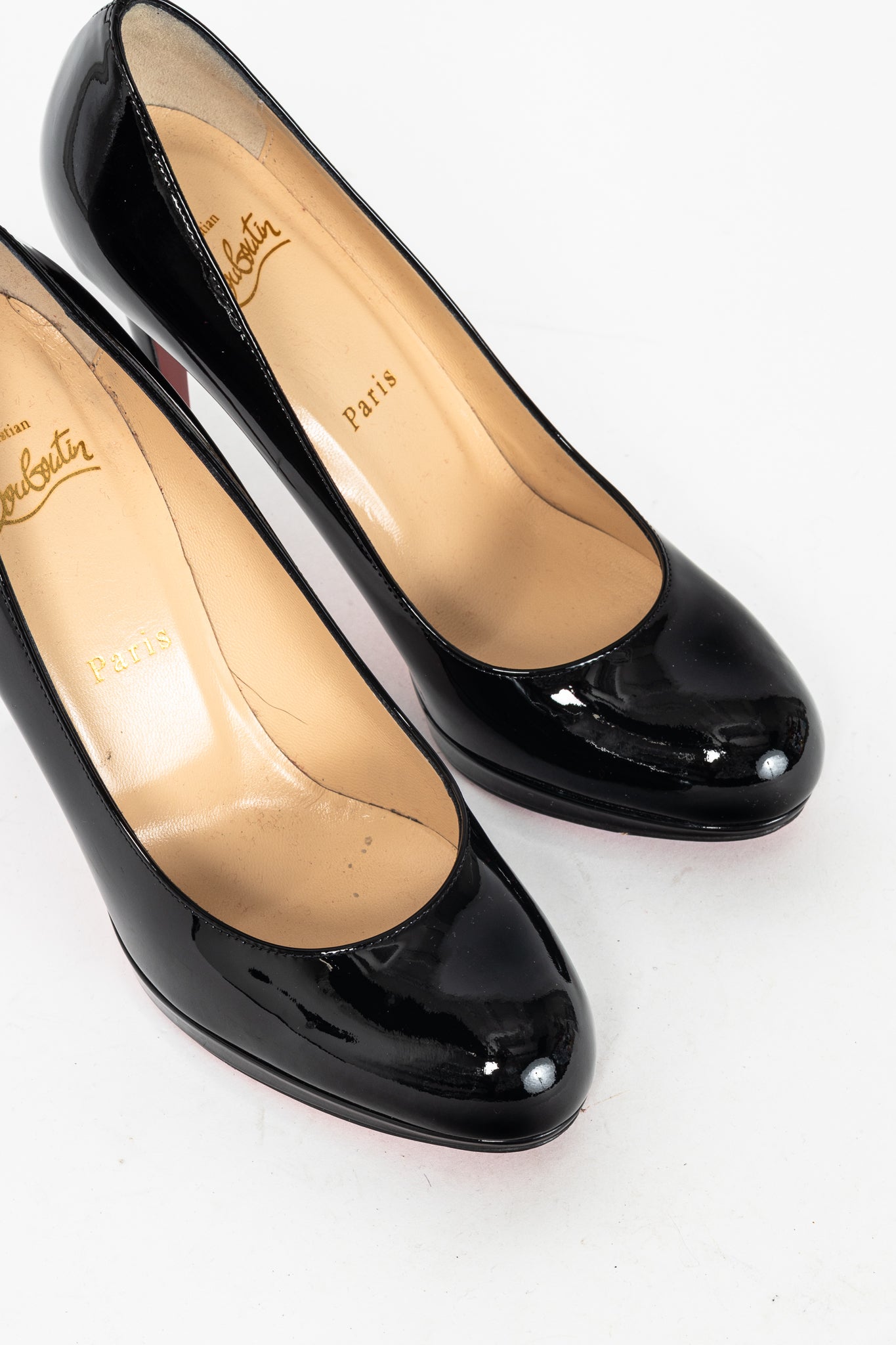 Christian Louboutin New Simple 120 Black Patent Calf Leather Pumps
