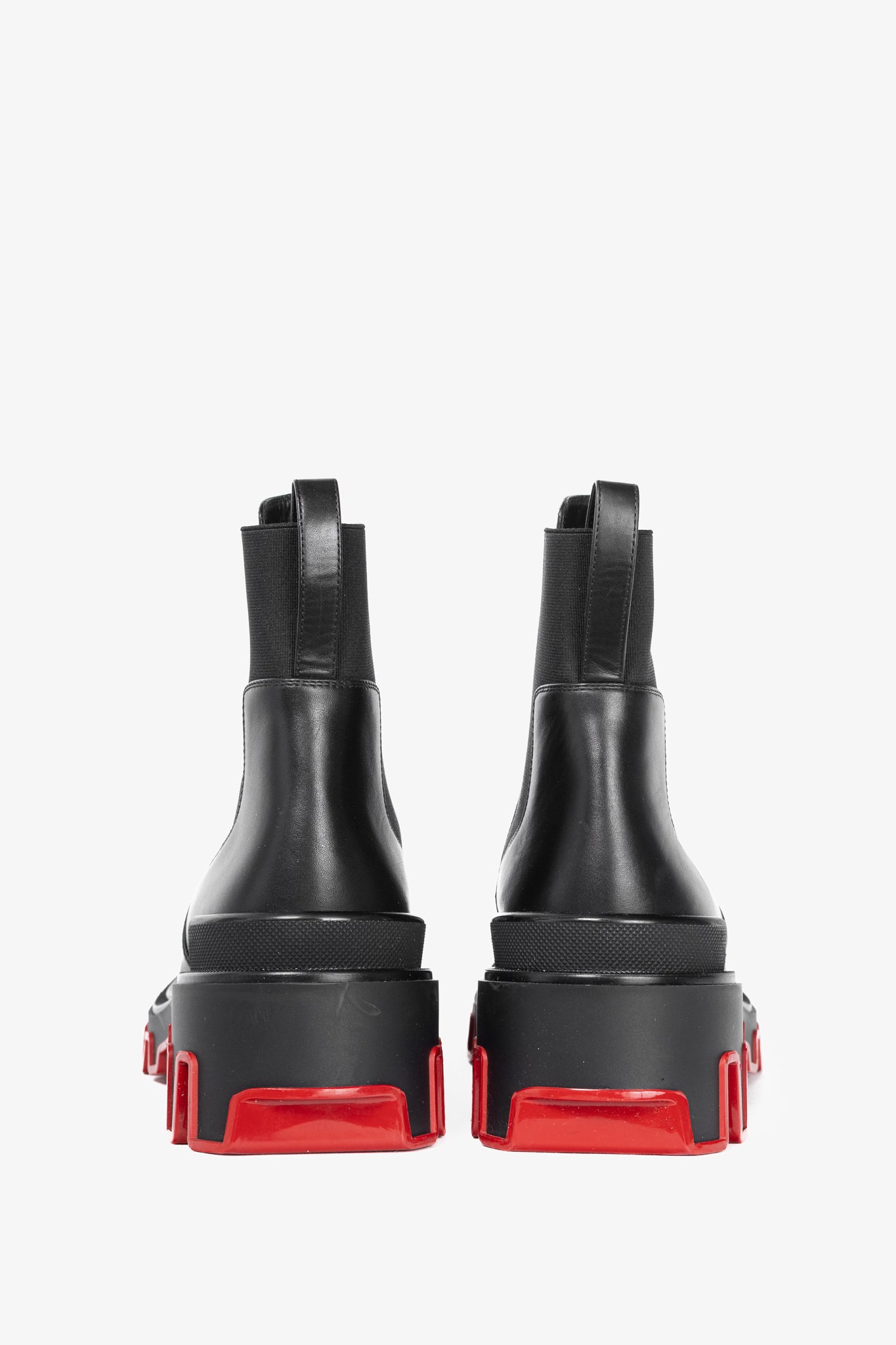 Christian Louboutin Marchacroche Dune Black Leather Chelsea Ankle Boots