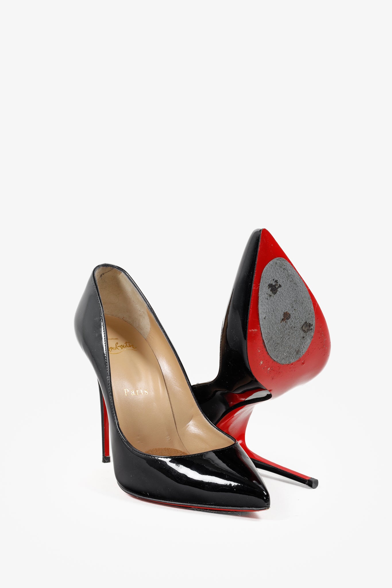 Christian Louboutin Black Patent Leather Pigalle Pumps