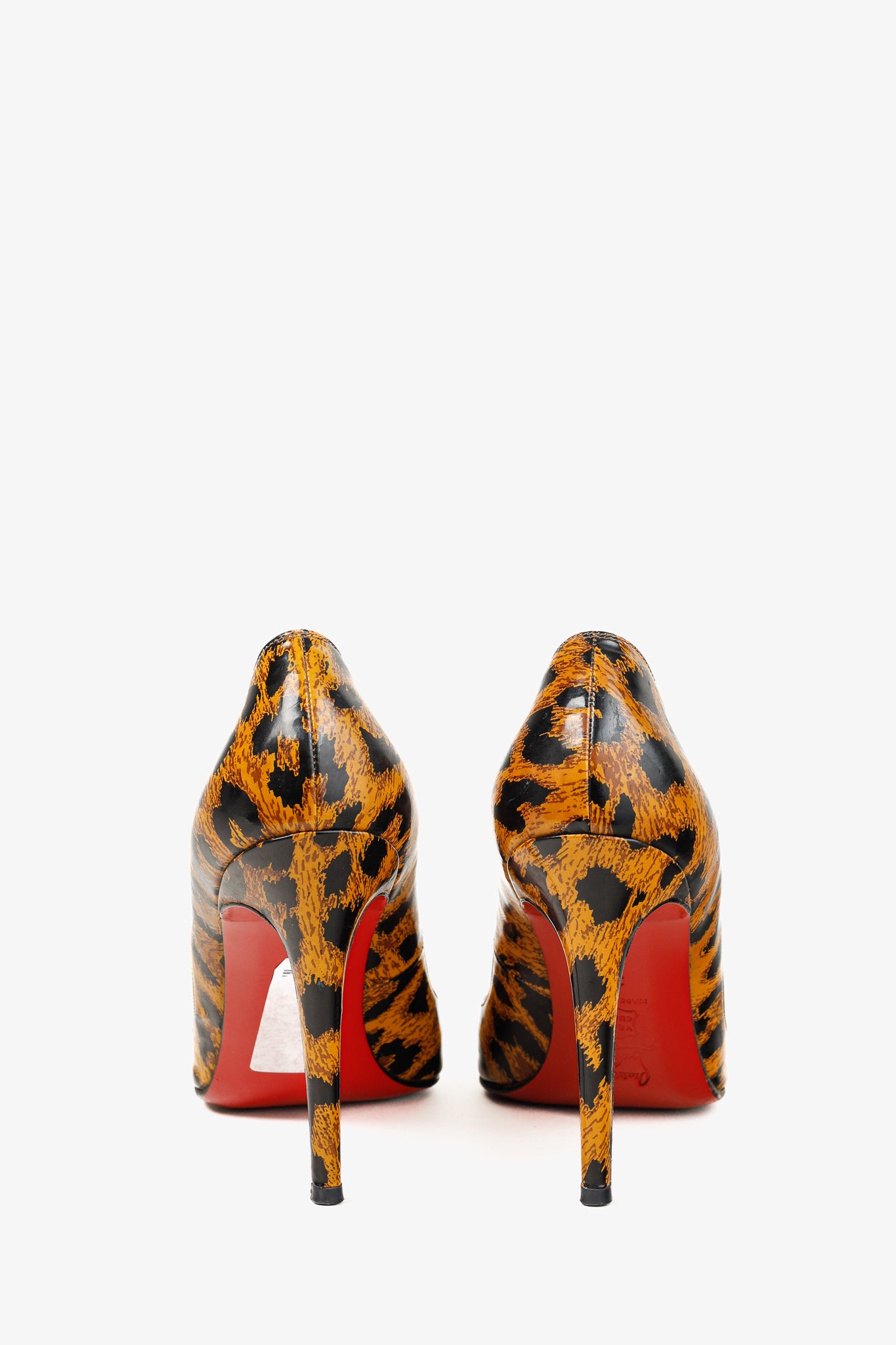 Christian Louboutin Leopard Patent Pointed-Toe Pumps