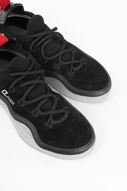 Christian Louboutin Arpoador Black Suede Low-Top Sneakers
