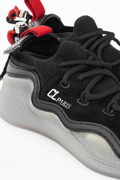 Christian Louboutin Arpoador Black Suede Low-Top Sneakers