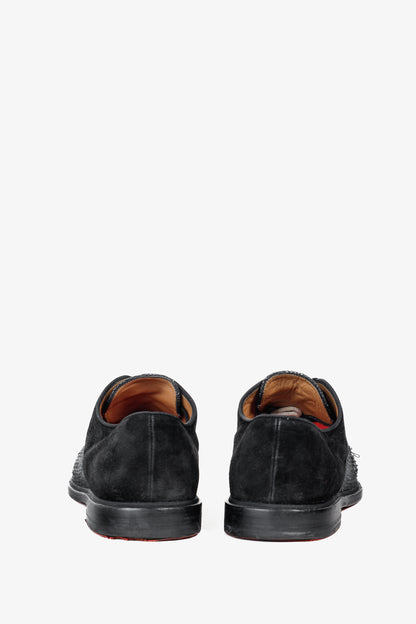 Christian Louboutin Black Multi-Material Greggo Lace Up Derby Shoes
