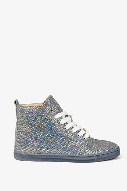 Christian Louboutin Bip Bip Disco Ball Flat High-Top Sneakers