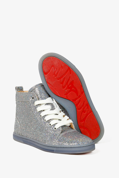 Christian Louboutin Bip Bip Disco Ball Flat High-Top Sneakers