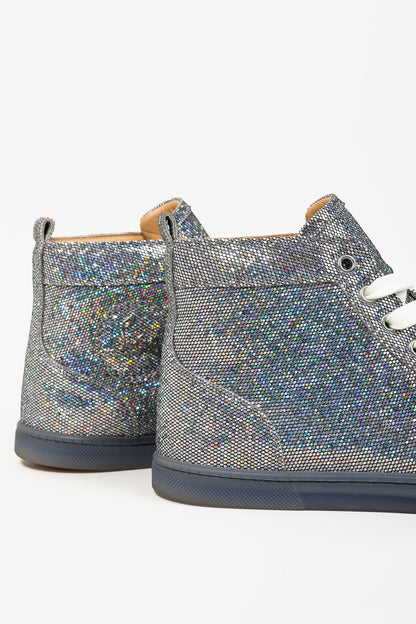 Christian Louboutin Bip Bip Disco Ball Flat High-Top Sneakers