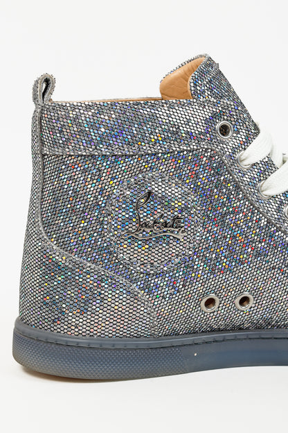 Christian Louboutin Bip Bip Disco Ball Flat High-Top Sneakers