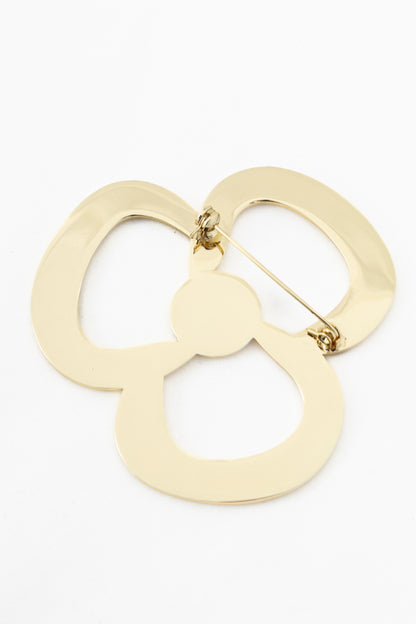 Christian Louboutin Yellow Enamel & Gold-Tone Flower Brooch