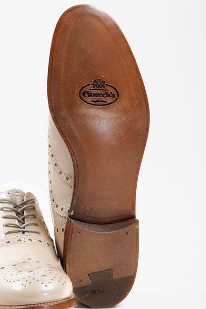 Church's Beige Patent Leather Lace-ups