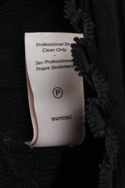 Cinq a Sept Pices Black Wide-Ribbed Knit Long Sleeve Pullover