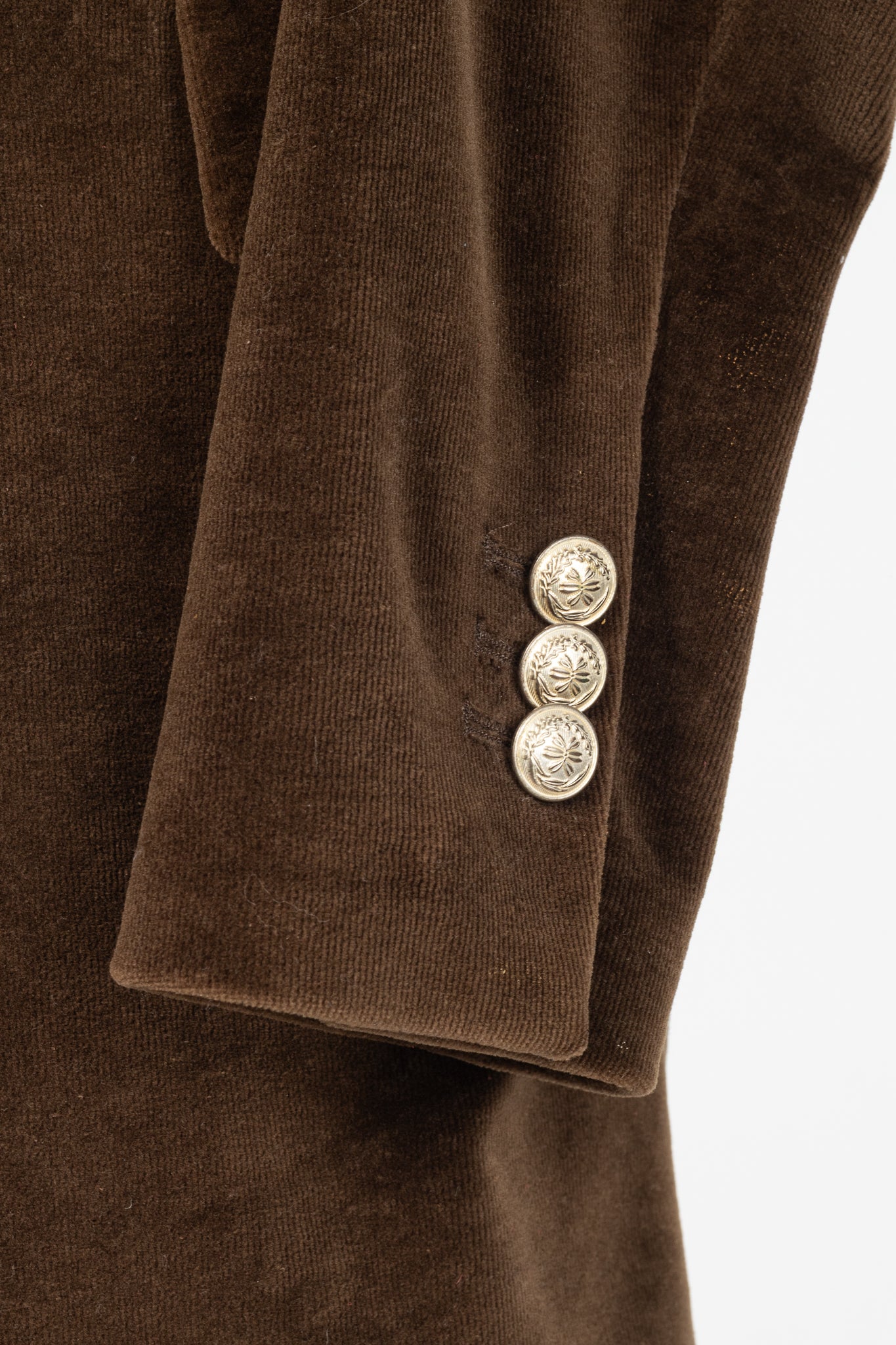Circolo 1901 Brown Cotton Velvet Double-Breasted Blazer