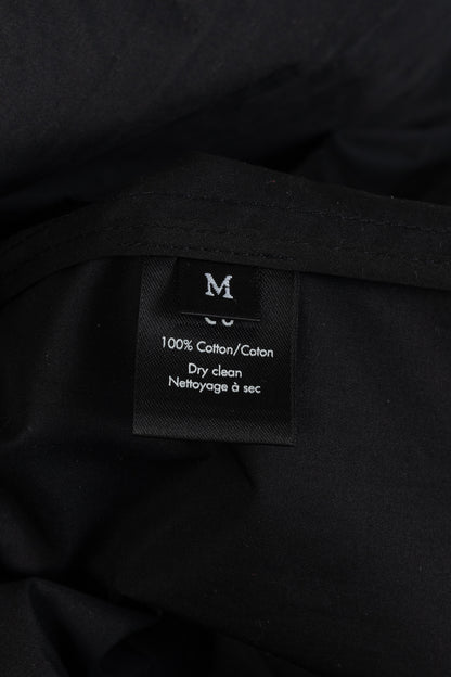 Co SS18 Black Cotton Poplin Pleated-Back Shirt