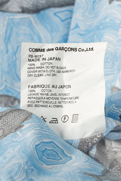 Comme des Garcons Homme Plus SS/17 Blue Fish-Print Cotton Shirt