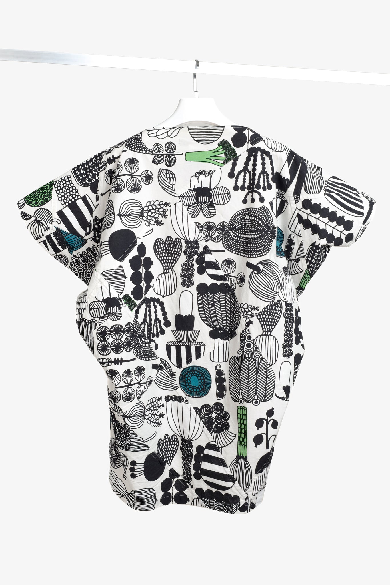 Junya Watanabe x Marimekko 2017 Black White Veggie Print Tunic